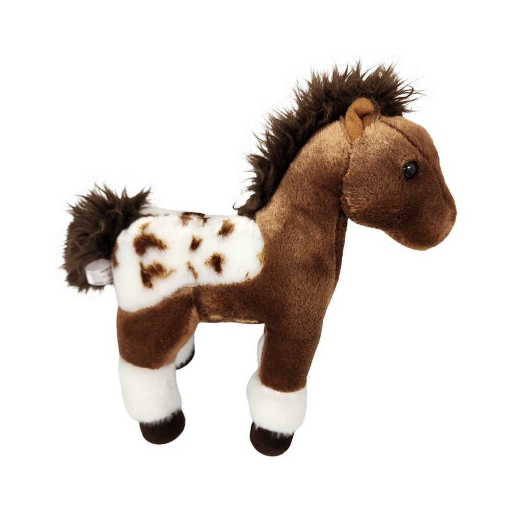 Aurora World Plush Horse Pinto Appaloosa‎ Brown White Stuffed Animal Toy